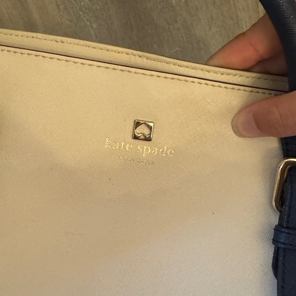 Kate Spade Cream and Navy Tote Bag - Picture 2 of 3